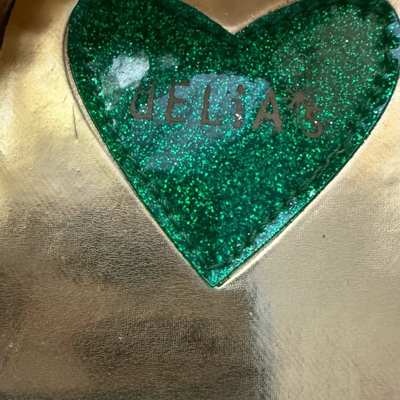 Green Gold Glitter Ballet Flats Delia's Women's 8 St Patrick's Fairycore Shoes - Picture 2 of 8